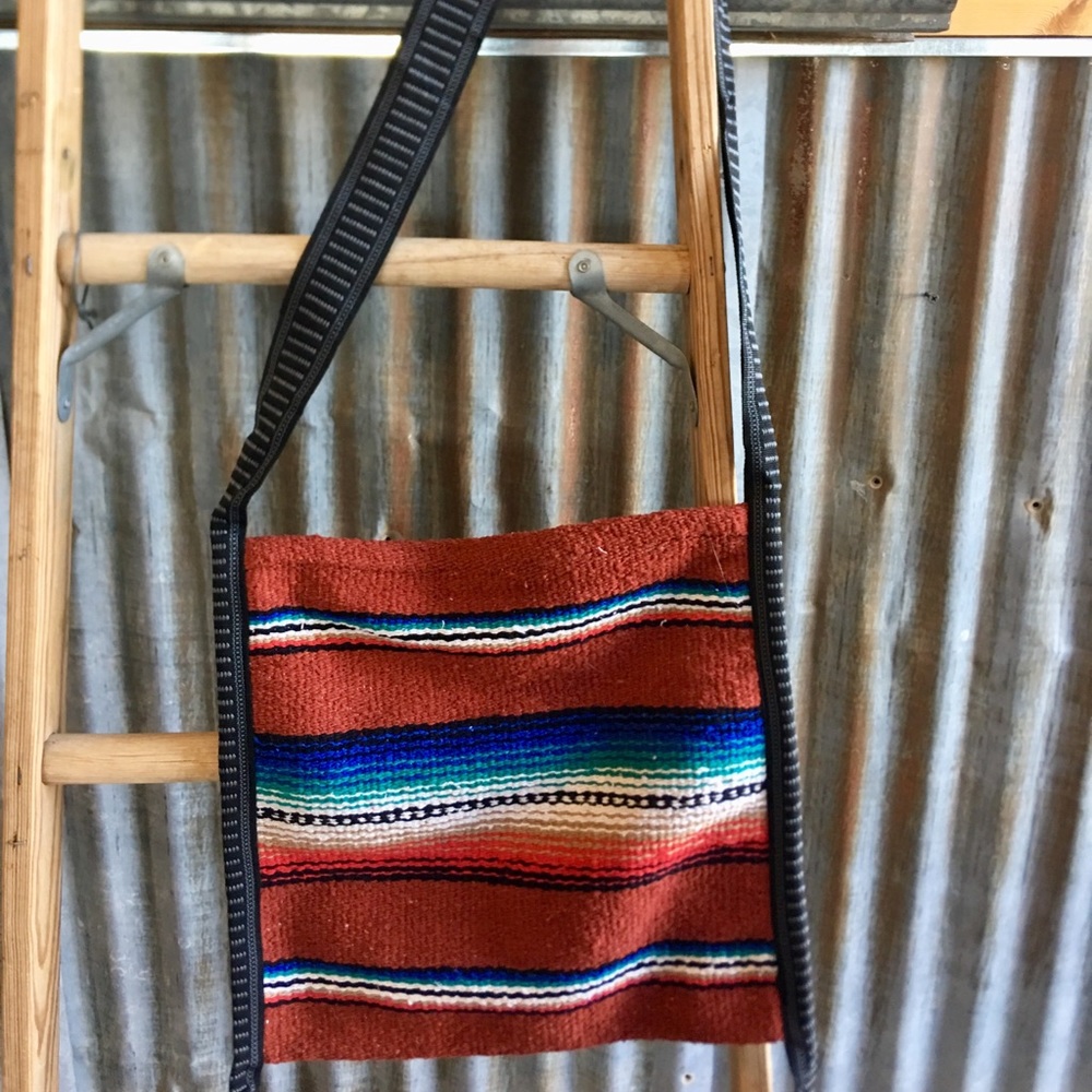Crossbody Messenger Bag with Serape Print